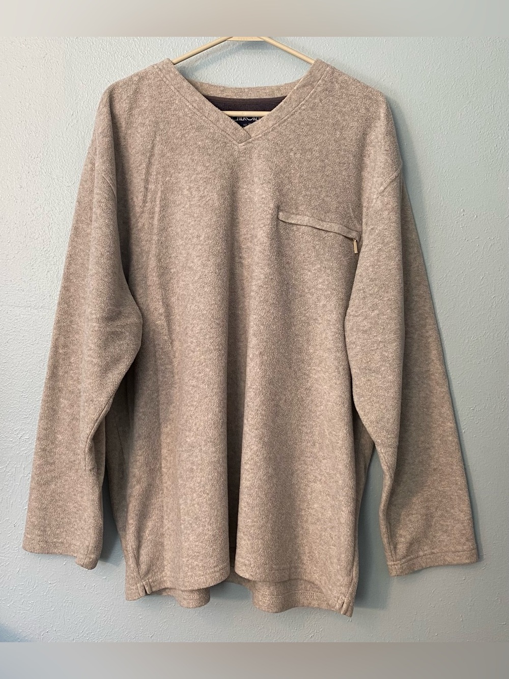 Cherokee V-Neck Pullover Fleece Long Sleeve Shirt